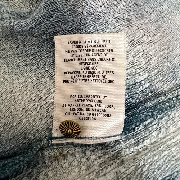 Anthropologie Maeve Cavalon Plaid Peplum Tunic Top Blue Size XSmall - Picture 6 of 9